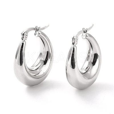 Non-Tarnish 304 Stainless Steel Chunky Hoop Earrings for Women LS-EJEW-F280-06B-P-1