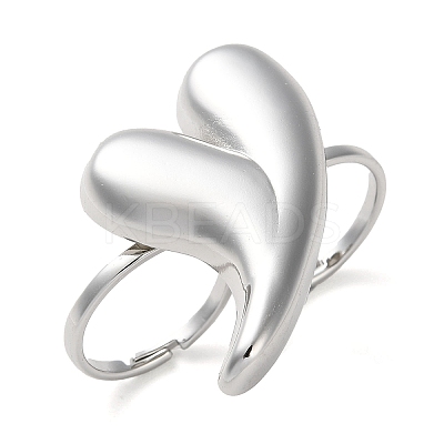 Brass Open Cuff Rings RJEW-K266-03P-1
