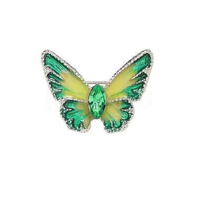 Butterfly Alloy Enamel Brooches PW-WG37196-01-1