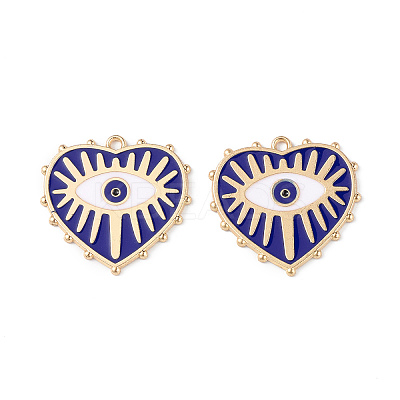 Rack Plating Alloy Enamel Pendants ENAM-K067-05E-1