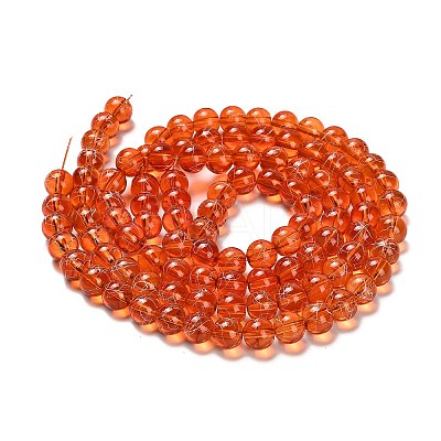 Drawbench Transparent Glass Beads Strands GLAD-Q012-8mm-13-1
