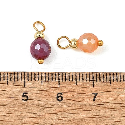 Natural Banded Agate(Dyed & Heated) Pendants PALLOY-JF05876-1