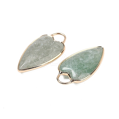 Natural Green Strawberry Quartz Pendants G-G193-02G-06-1