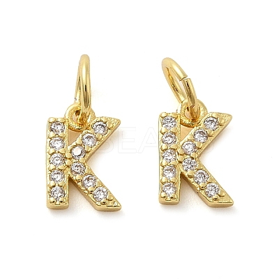 Brass Micro Pave Cubic Zirconia Pendants KK-M273-02G-K-1