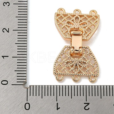 Brass Fold Over Clasps X-KK-N254-117G-02-1
