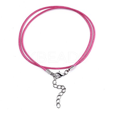 Waxed Cotton Cord Necklace Making MAK-S034-010-1