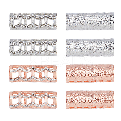 8Pcs 4 Style Alloy Watch Band Adapter Connectors FIND-DC0004-50-1