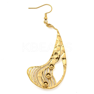 Ion Plating(IP) 304 Stainless Steel Earrings for Women EJEW-E304-16G-1