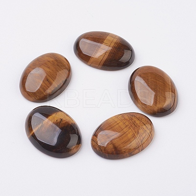 Natural Tiger Eye Flat Back Cabochons LS-G-G741-30x40mm-01-1