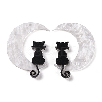 Halloween Printed Acrylic Pendants MACR-M021-01-1-1