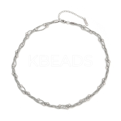 304 Stainless Steel Layered Necklaces LS-NJEW-Z072-01P-1