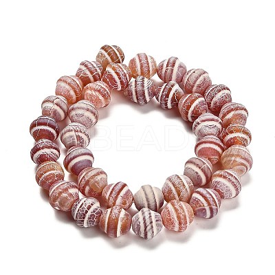 Dyed Natural Weathered Agate Beads Strands G-G203-04-1