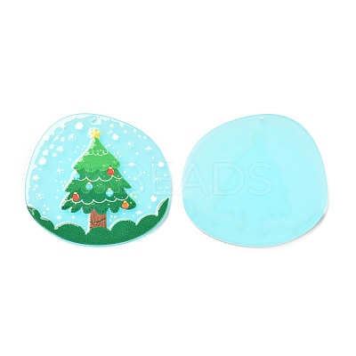 Christmas Theme 3D Printed Resin Pendants RESI-I036-03D-1