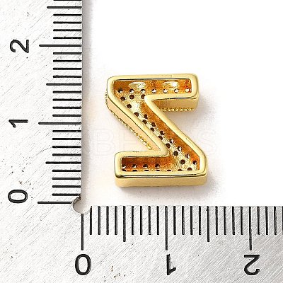 Brass Micro Pave Clear Cubic Zirconia Charms ZIRC-C009-01G-Z-1