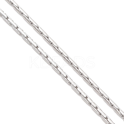 1MM 304 Stainless Steel Boston Link Chain Bracelet Making AJEW-JB01519-1