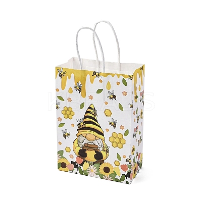Bees Theme Rectangle Paper Bags LS-CARB-F012-02F-1