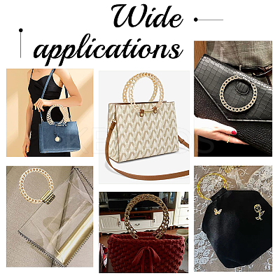 Curb Chain Style Zinc Alloy Bag Handles FIND-WH0159-37G-1