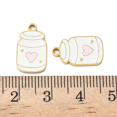 304 Stainless Steel Enamel Pendants X1-STAS-G360-04G-02-1