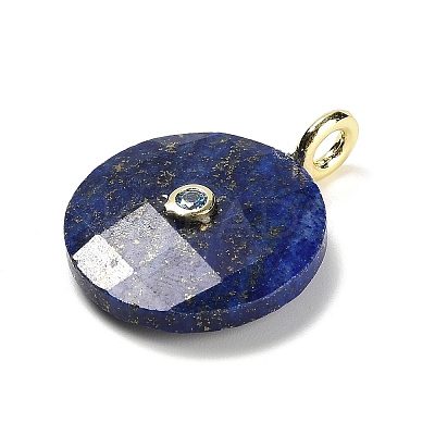 Dyed Natural Lapis Lazuli Faceted Pendants G-A287-02G-04-1