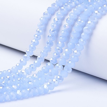 Electroplate Glass Beads Strands EGLA-A034-J2mm-B02-1