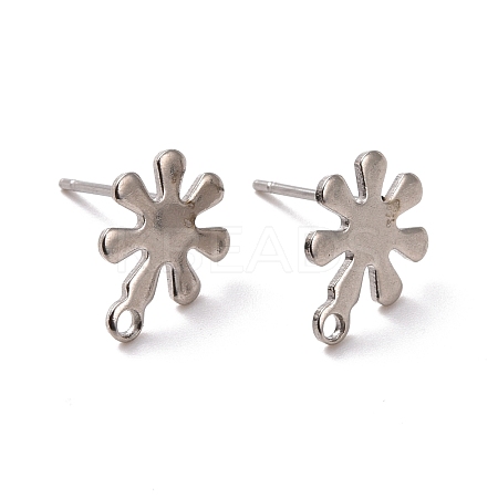 Non-Tarnish 201 Stainless Steel Stud Earring Findings STAS-K241-06P-1