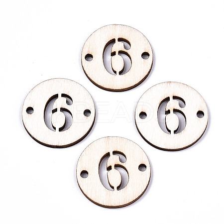 Unfinished Natural Poplar Wood Links Connectors WOOD-S045-138B-6-1