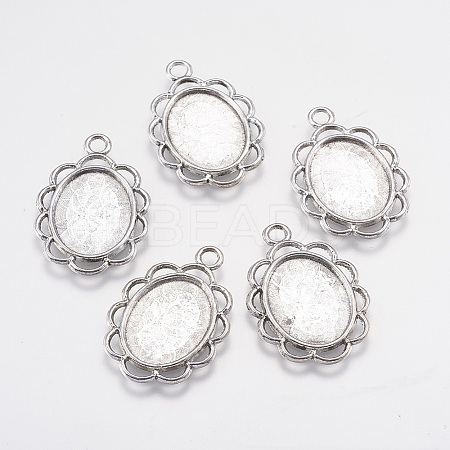 Tibetan Style Pendant Cabochon Settings LS-TIBEP-0584-S-FF-1