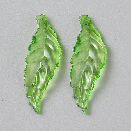 Transparent Acrylic Pendants OACR-CJC0006-25D-1