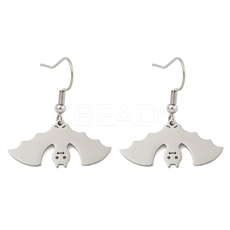 Non-Tarnish Halloween Theme 304 Stainless Steel Dangle Earrings for Women EJEW-F338-05P-1