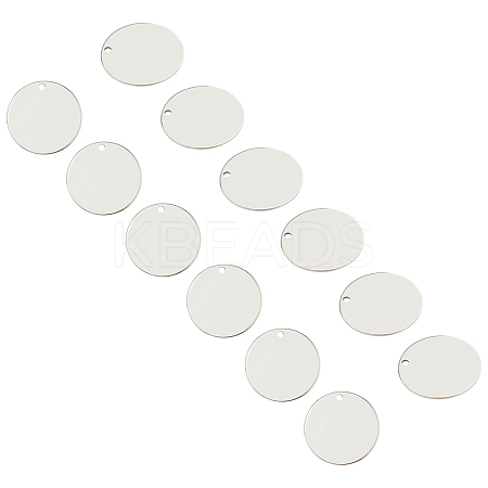 304 Stainless Steel Stamping Blank Tag Pendants STAS-UN0016-31P-1