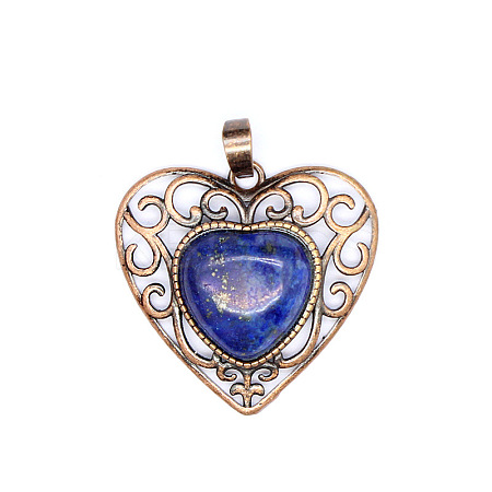 Retro Hollow Natural Lapis Lazuli Pendants PW-WGAB5DC-21-1