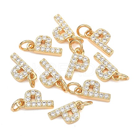 SHEGRACE Brass Micro Pave Clear Cubic Zirconia Pendants XGRQ29086-394G-P-1