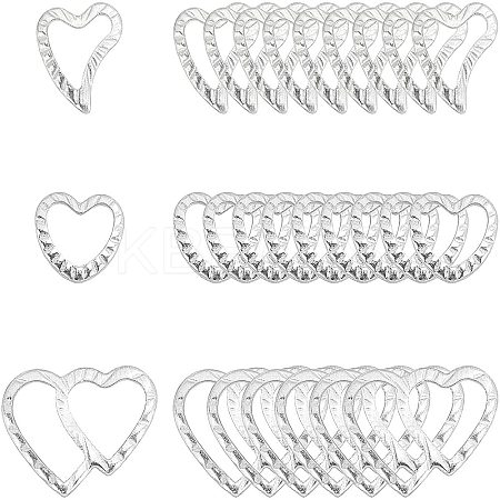 120Pcs 3 Style 304 Stainless Steel Linking Rings STAS-UN0026-33-1