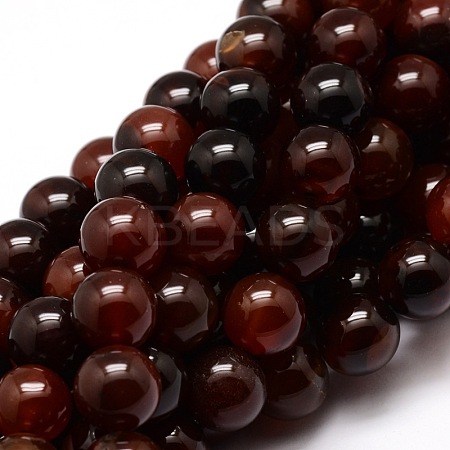 Dyed Natural Agate Round Beads Strands G-E321B-4mm-02-1
