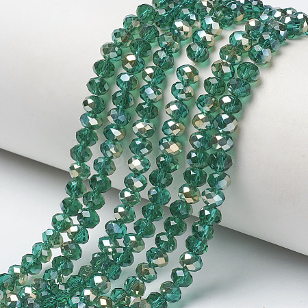 Electroplate Glass Beads Strands EGLA-A034-T2mm-K03-1