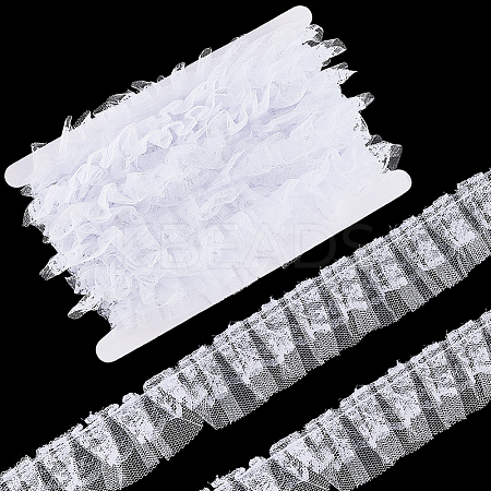 10M Cotton Pleated Flower Lace Trim OCOR-CY0002-28B-1
