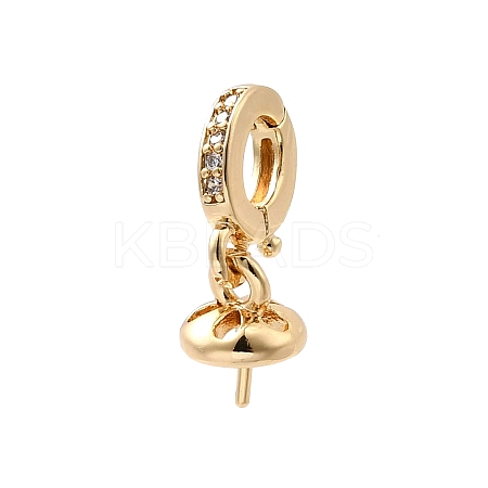Brass Micro Pave Cubic Zirconia Pendant Bails KK-Z131-02G-1
