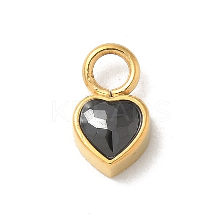Ion Plating(IP) 304 Stainless Steel with Rhinestone Charms STAS-G351-14G-01-1