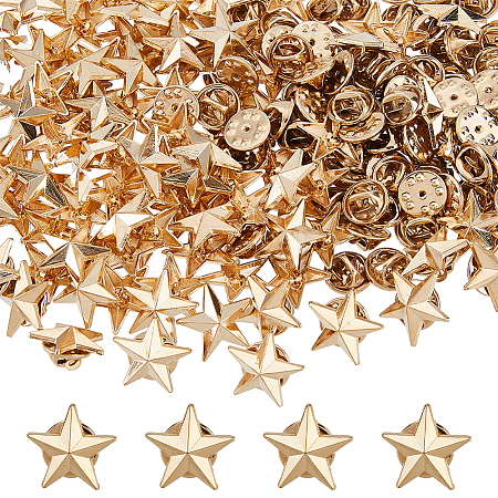 100Pcs Alloy Star Brooch JEWB-FH0002-51G-1