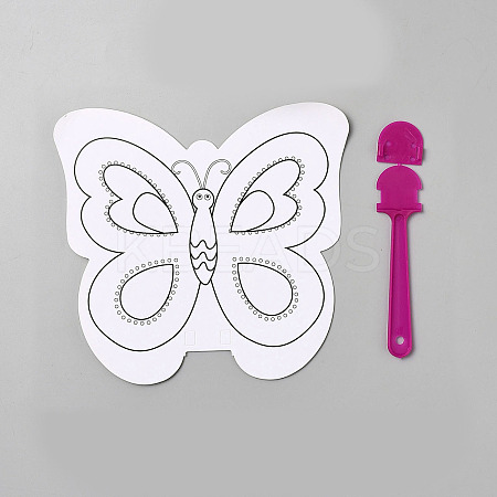 Paper Hand Held Fan DIY-WH20001-27E-01-1