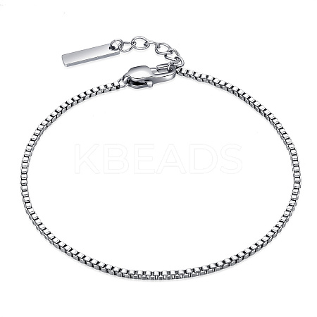 Stainless Steel Box Chain Bracelets for Men KO0407-3-1