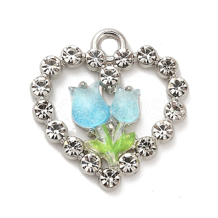 Platinum Alloy Glass Pendants FIND-Z068-05P-03-1