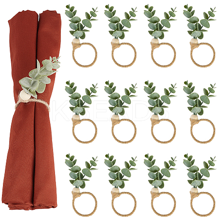 PVC Leaf Napkin Rings AJEW-CP0006-67A-1