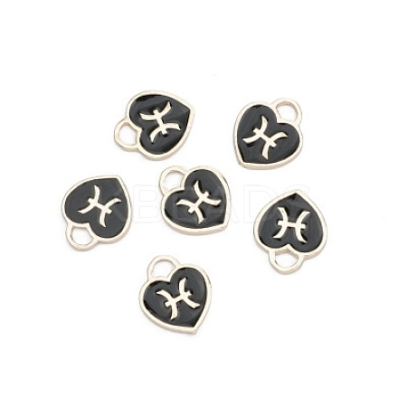 Alloy Enamel Charms with 12 Constellations ENAM-CJC0004-01E-1