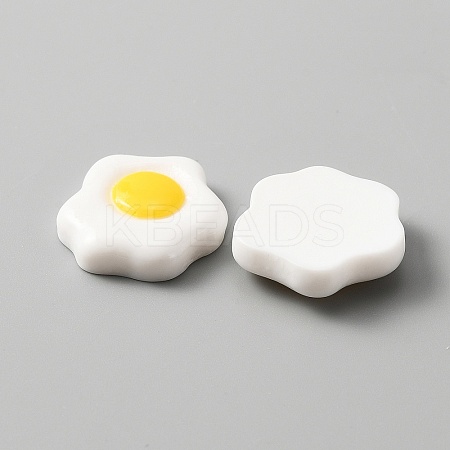 Opaque Resin Cabochons CRES-WH0010-035A-1