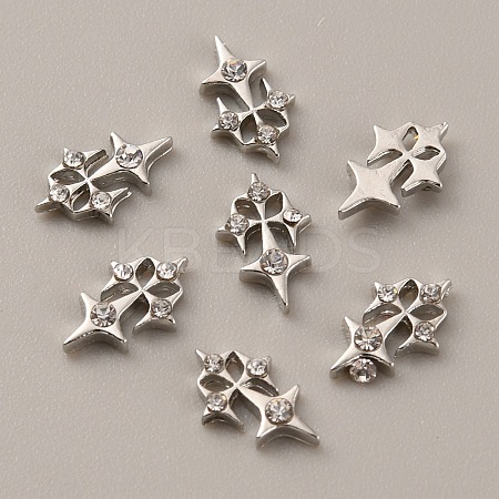 Star Zinc Alloy Rhinestone Cabochons FIND-WH0150-81P-1