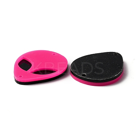 Opaque Acylic Connector Charms SACR-WH0006-21E-1