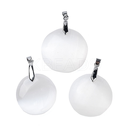 Natural Selenite Pendants G-M091-01D-1