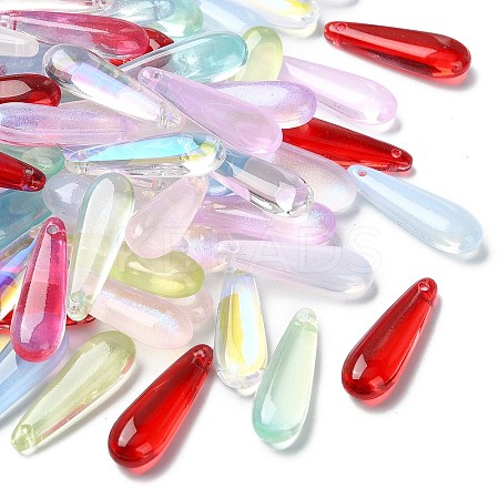 100Pcs Glass Teardrop Pendants GLAA-CJ0002-79-1