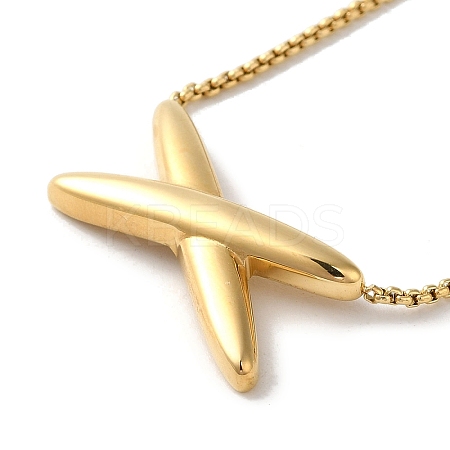 PVD Vacuum Plating 304 Stainless Steel Box Chain Necklaces NJEW-C045-04G-1